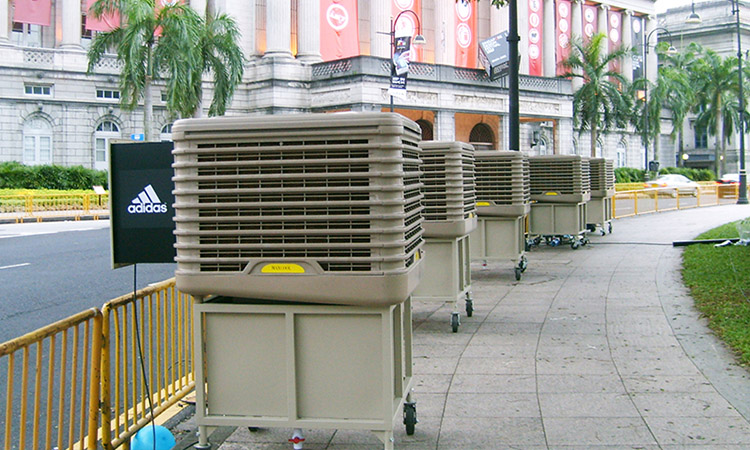 Ventilación y refrigeración de clubes y espacios para actividades al aire libre