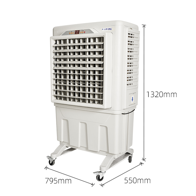Enfriador de aire evaporativo portátil móvil AZL06-ZY13G de 6000 m³/h, entrega rápida, fábrica. Ventilador de plástico de 3 velocidades que crea un ambiente confortable.-Aolan