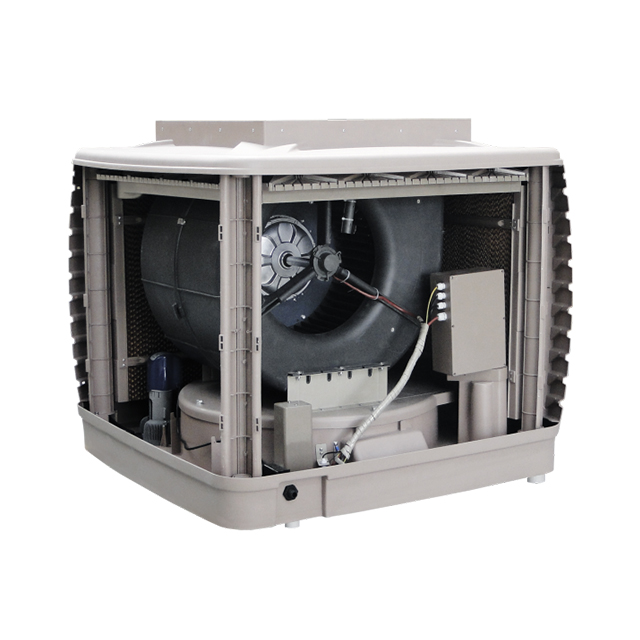 Ventilador centrífugo industrial con motor sin escobillas de CC AZL18-LX10CZ, enfriador de aire evaporativo de 18 000 CMH-Aolan