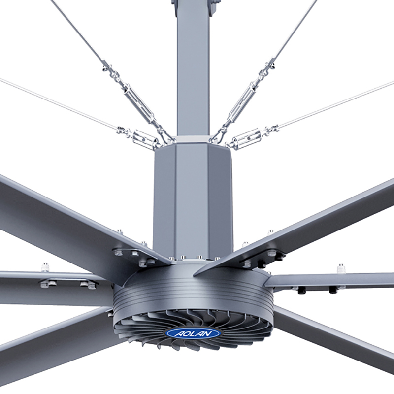 Ventilador de techo industrial HVLS ADS-G37AS/AM de 3,7 m de diámetro y PMSM. Precio.-Aolan