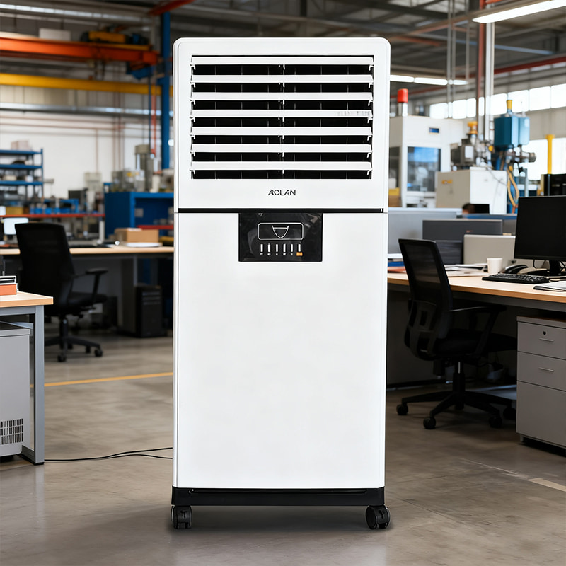Enfriador de aire evaporativo portátil de pie con capacidad de 40 litros para interiores, para el hogar, la habitación y la oficina.-Aolan