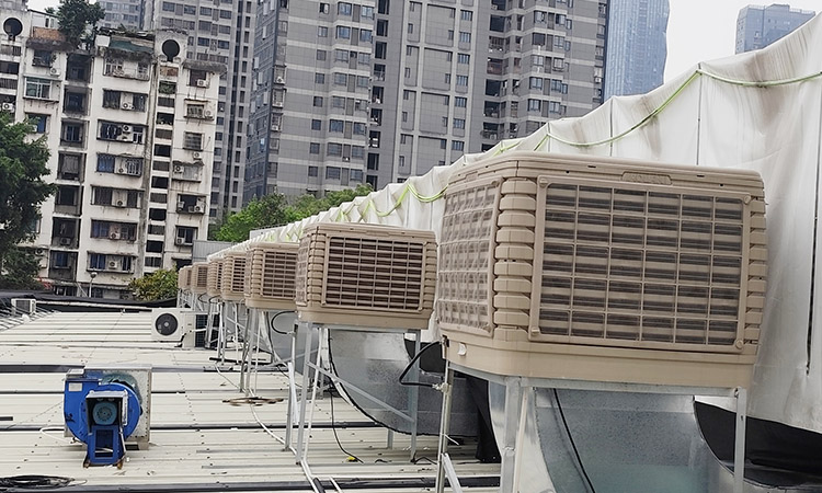 Proyecto de ventilación y refrigeración para un mercado de agricultores en Fuzhou, provincia de Fujian.