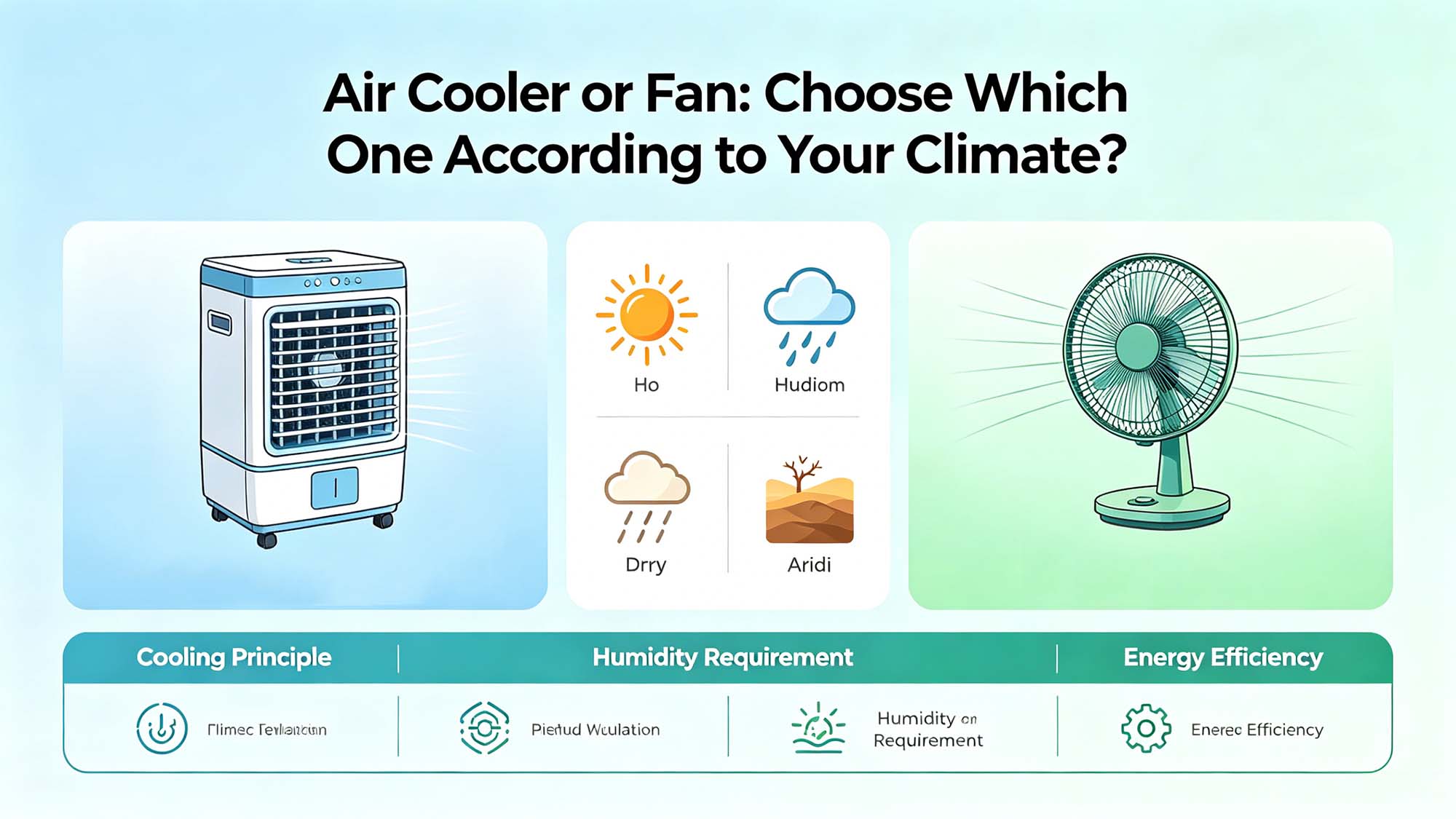 Enfriadores de aire vs. ventiladores: ¿Cuál elegir según su clima?